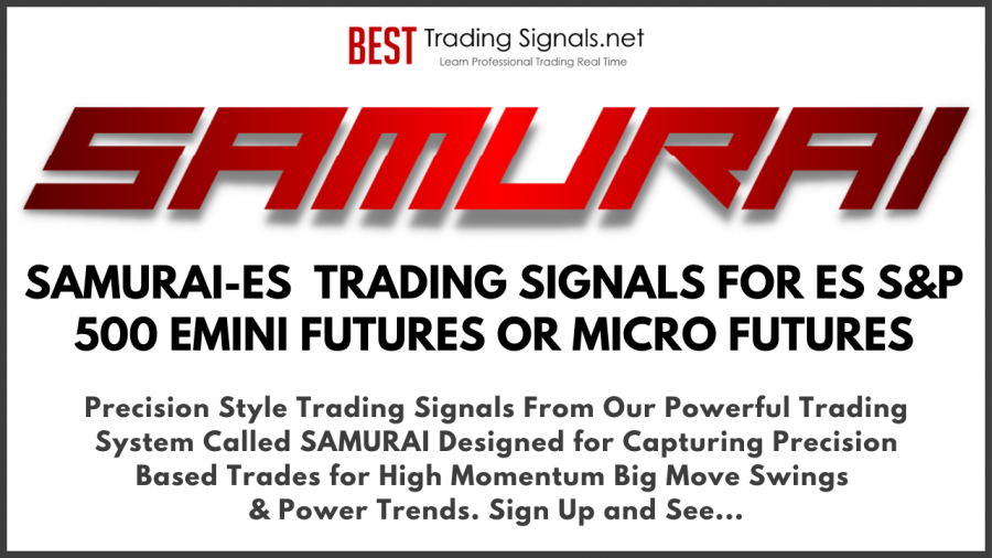 SAMURAI-ES ES Trading signals for ES S&P 500 Emini Futures or Micro Futures - Swing Trading Signals White