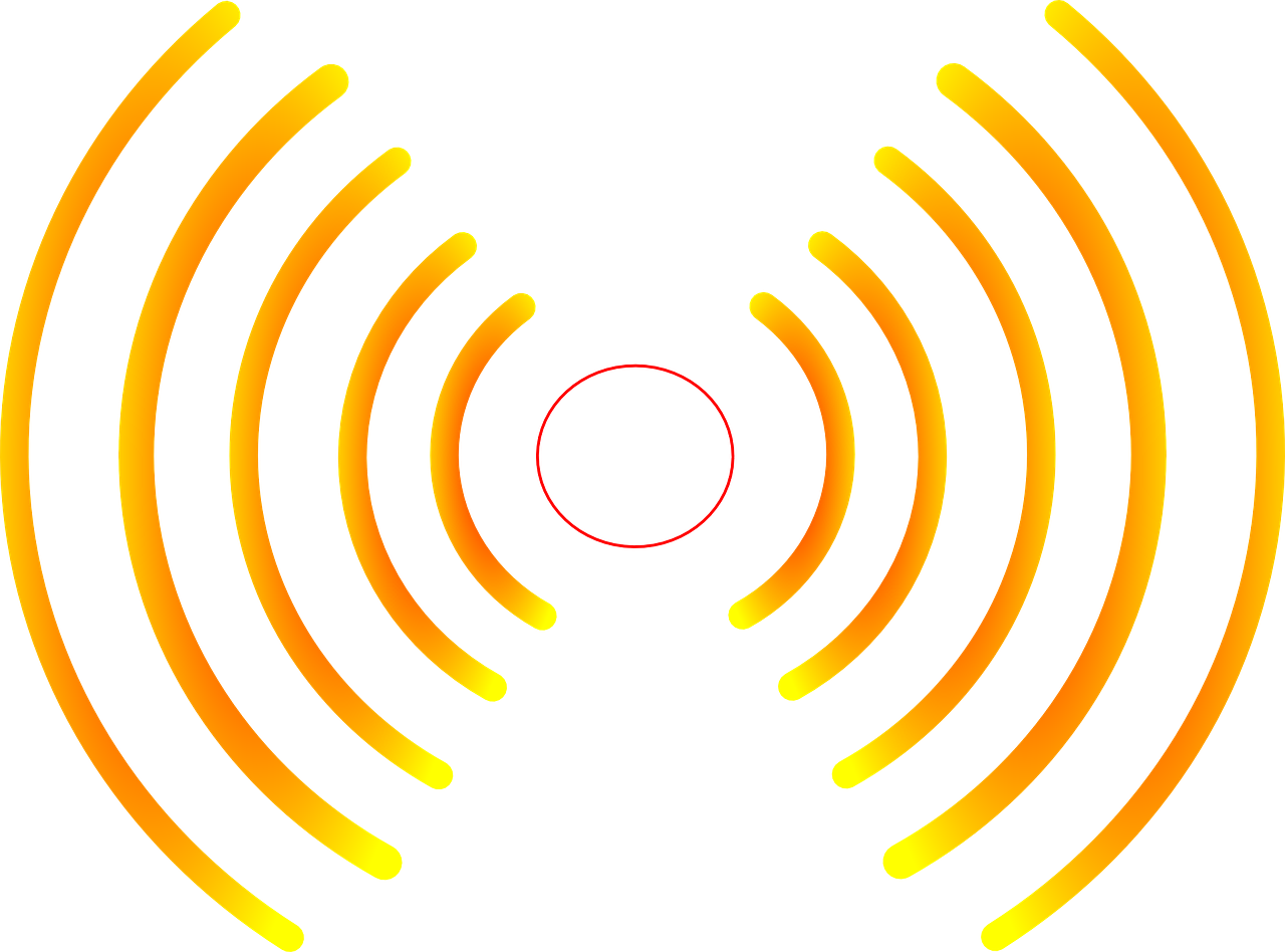 radio waves yellow broadcasting 297183