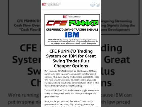 IBM Signals Using CFE PUNNK'D Swing Trading Signals
