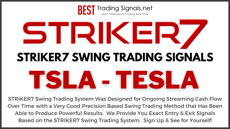 STRIKER7 TSLA Swing Trading Signals for Options Swing Trading Signals & Stock Swing Trading Signals